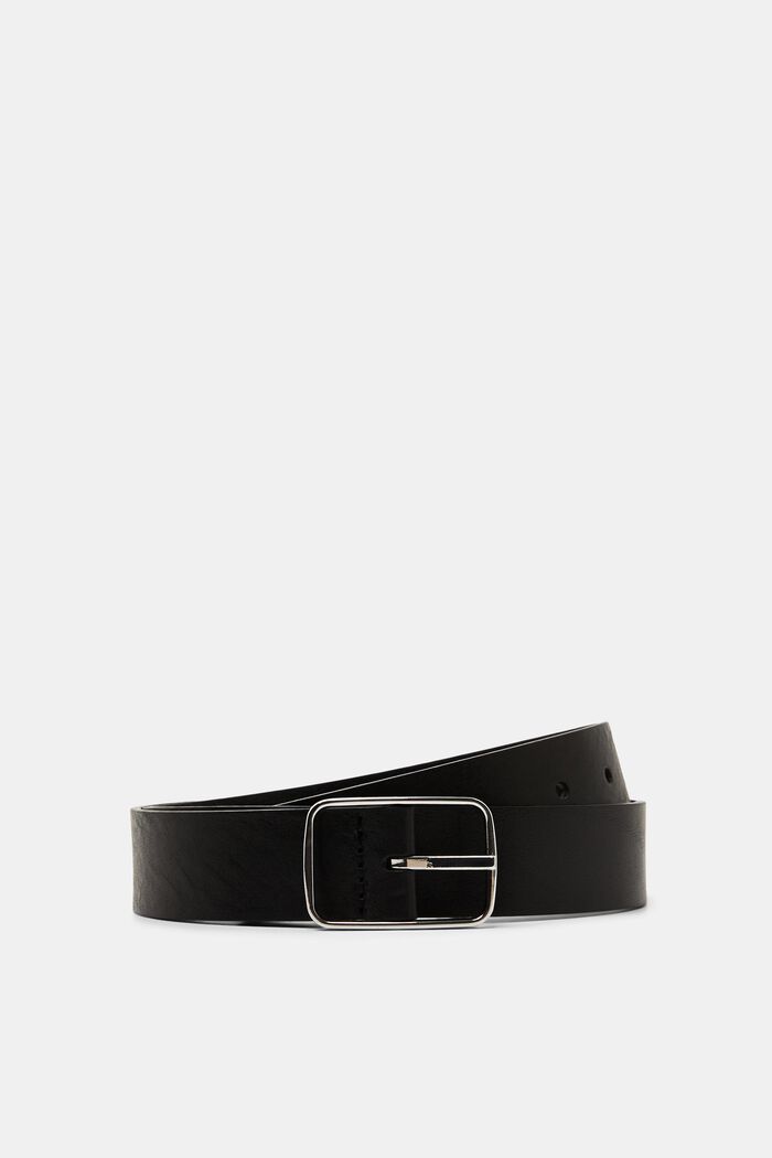 Belts leather, BLACK, detail image number 0