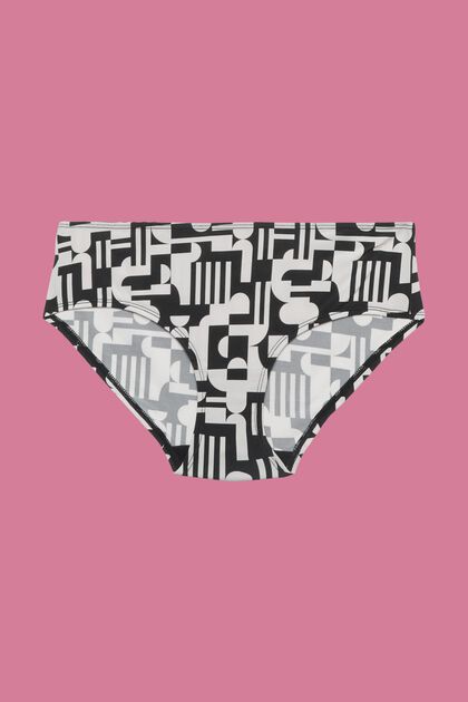 Glänzende Hipster-Slips mit geometrischem Print