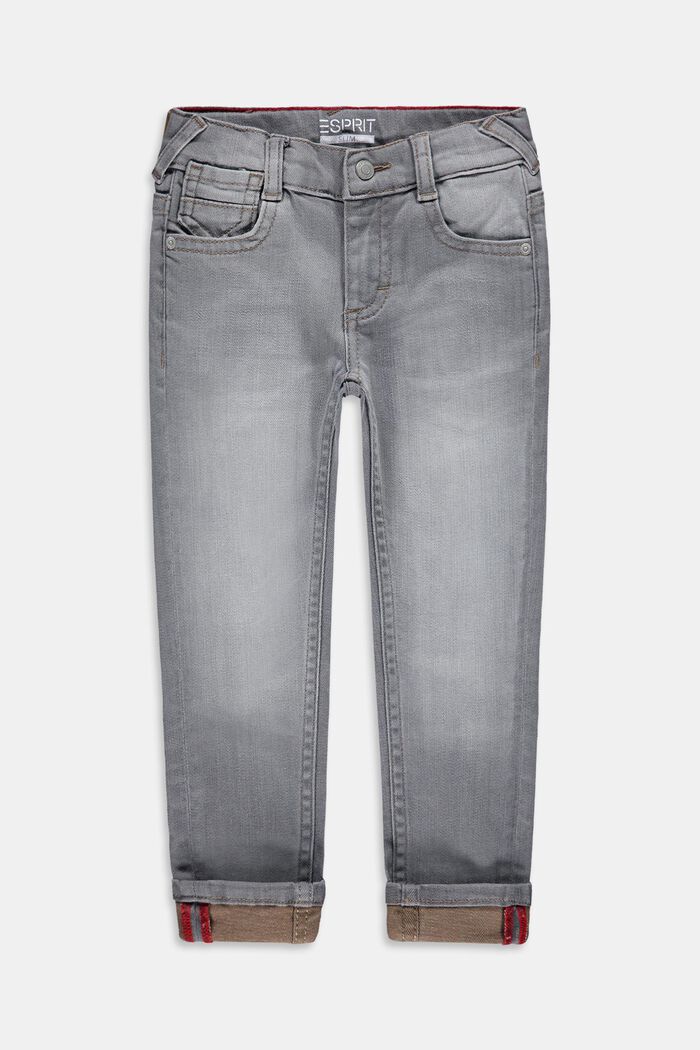 Jeans mit reflektierendem Logo-Print, GREY DARK WASHED, detail image number 0