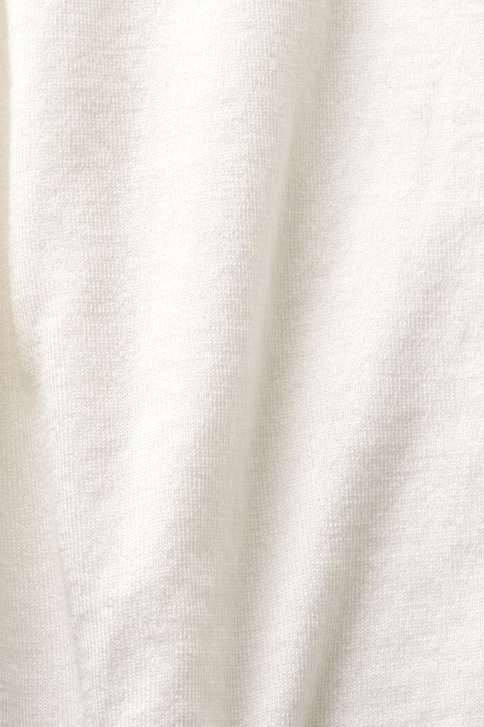 Kurzärmliger zweifarbiger Pullover, OFF WHITE, detail image number 5