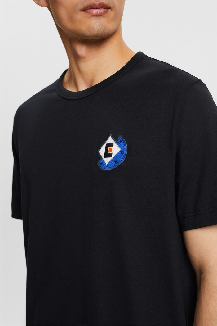T-Shirt mit grafischem Logo, BLACK, detail image number 3