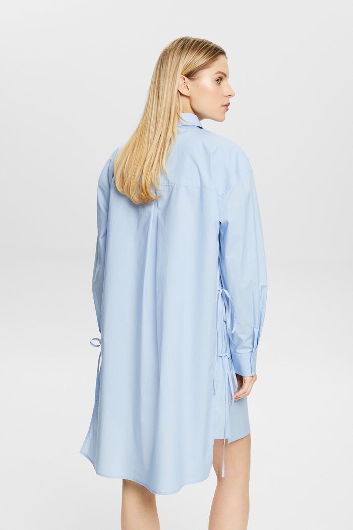 Popeline-Hemdblusenkleid mit Bindedetail, LIGHT BLUE LAVENDER, detail image number 2