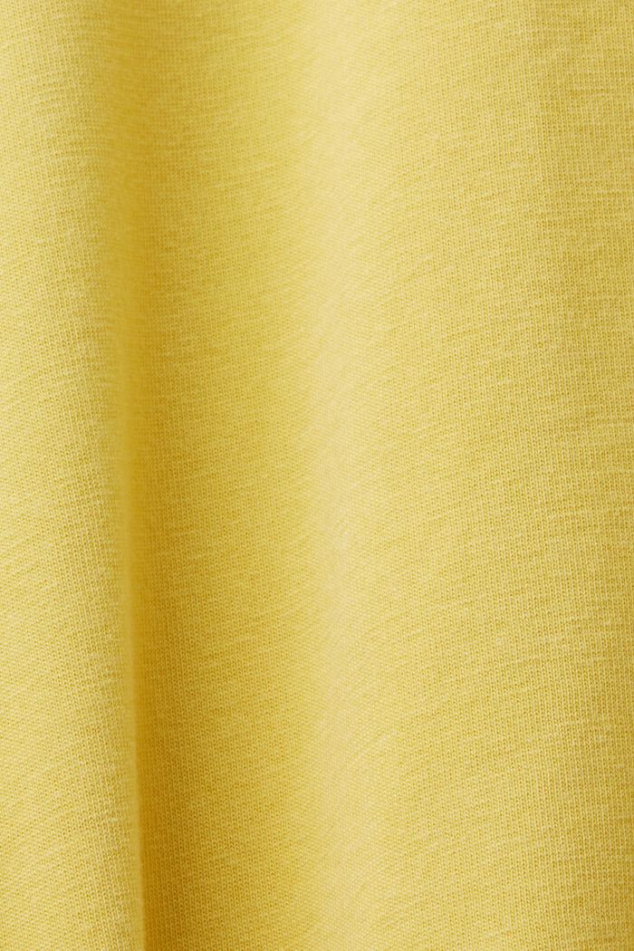 Jersey-T-Shirt, 100% Baumwolle, DUSTY YELLOW, detail image number 5