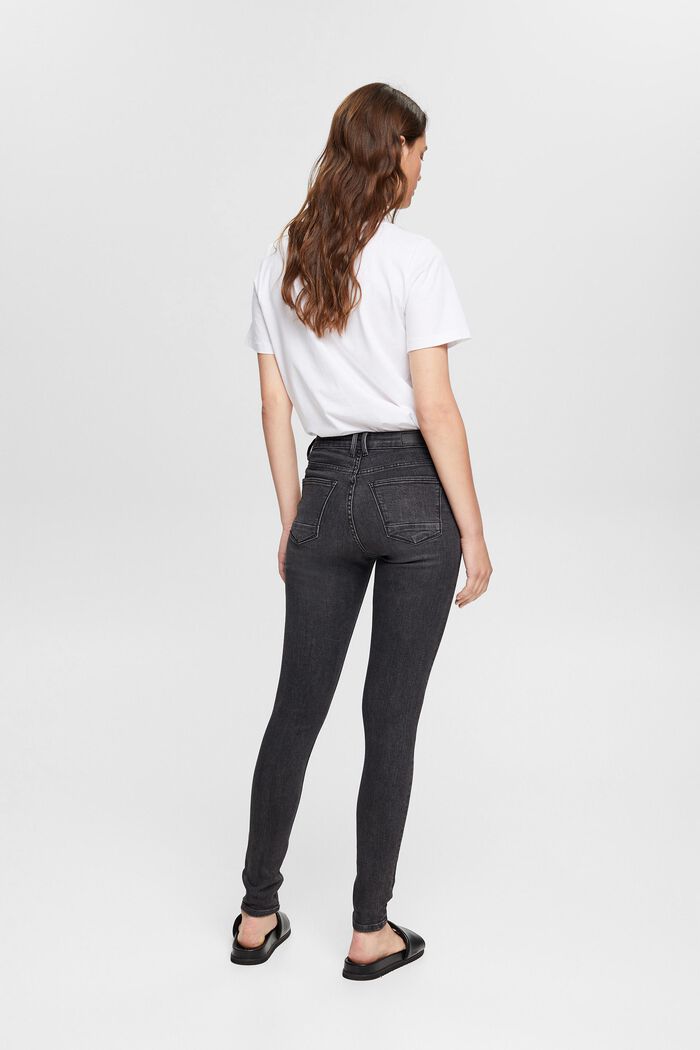 Mid-Rise-Stretchjeans mit Kaschmir-Touch, GREY DARK WASHED, detail image number 3