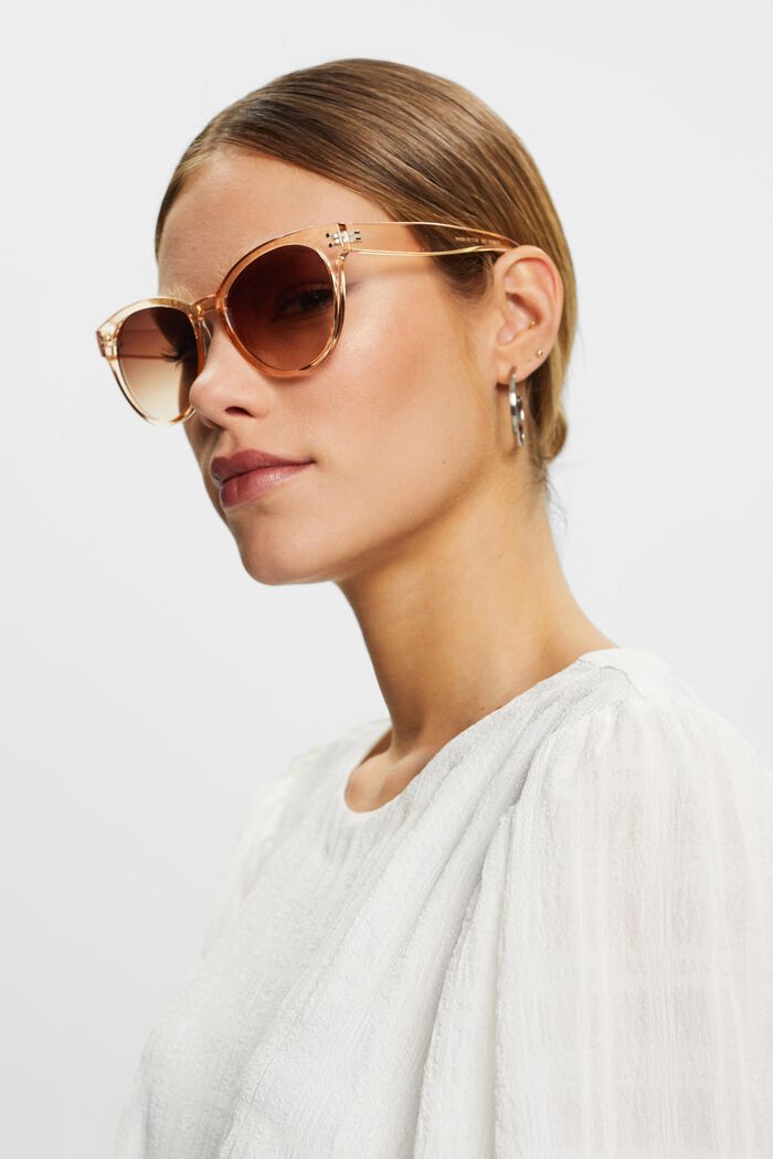 Sonnenbrille mit transparenter Fassung, BROWN, detail image number 4