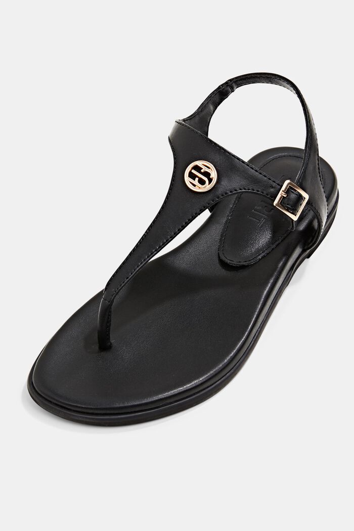 Sandalen mit Zehensteg, BLACK, detail image number 4