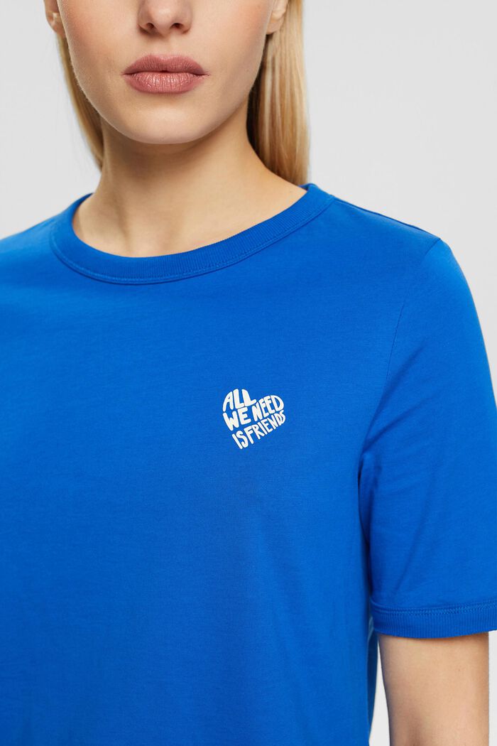 Baumwoll-T-Shirt mit herzförmigem Logo, BLUE, detail image number 2