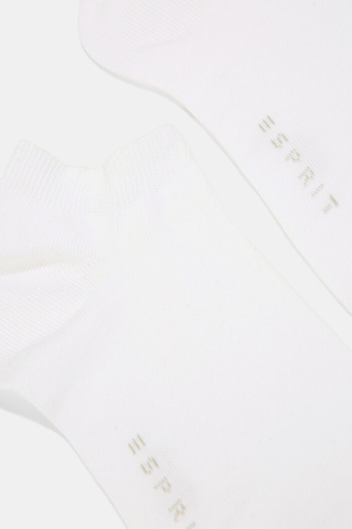 2-er Pack Sneaker-Socken, Bio-Baumwoll-Mix, WHITE, detail image number 1