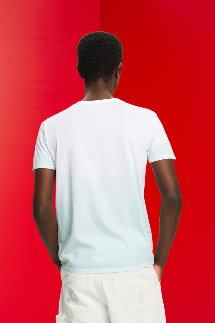 Zweifarbig blass gefärbtes T-Shirt, LIGHT AQUA GREEN, detail image number 3