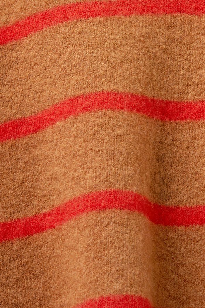 Wollmix-Pullover mit V-Ausschnitt, CARAMEL, detail image number 5