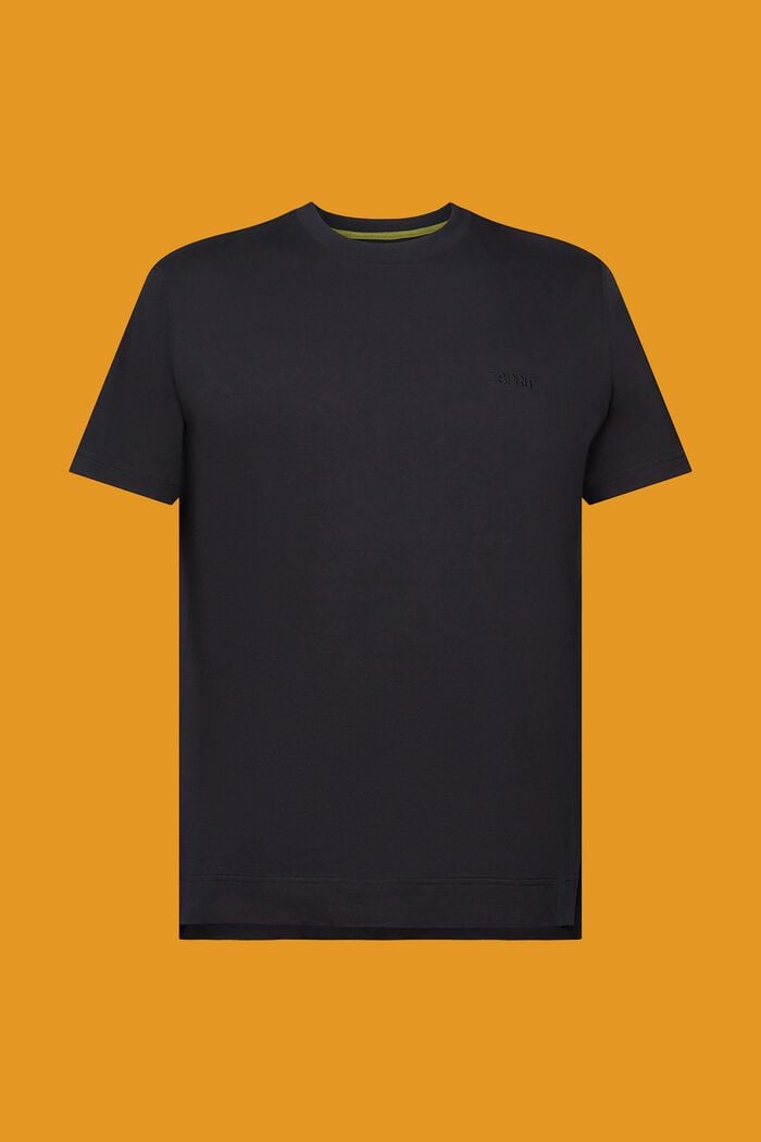 Shirt mit Logo, 100% Baumwolle, BLACK, detail image number 6