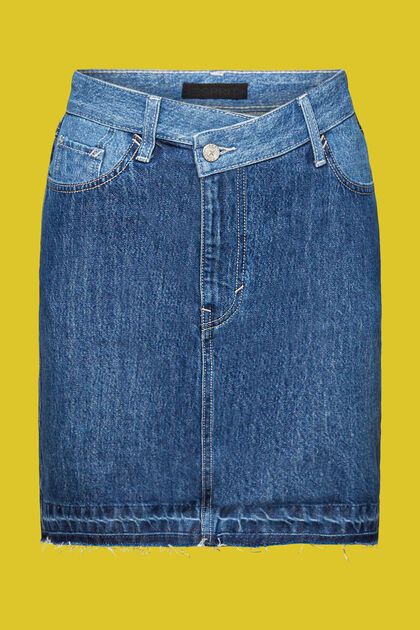Jeans-Minirock mit asymmetrischem Saum