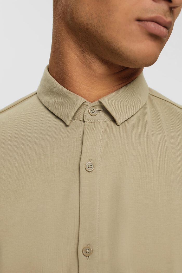 Shirts knitted Slim Fit, PALE KHAKI, detail image number 3