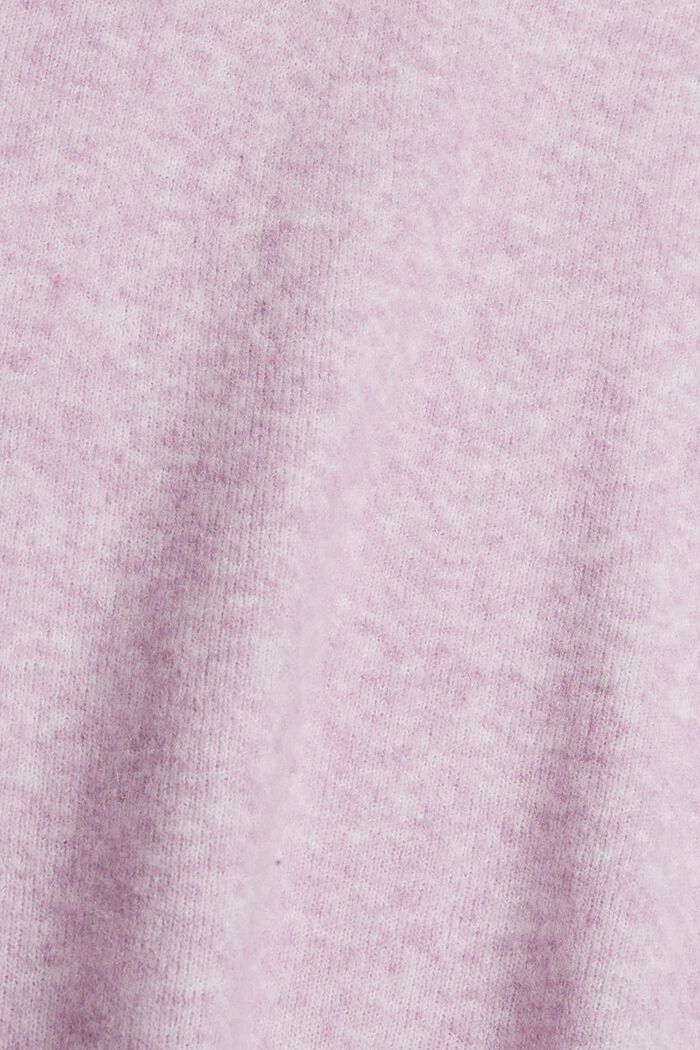 Mit Lamawolle: V-Ausschnitt-Pullover, LIGHT PINK, detail image number 4