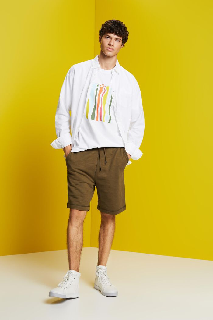 Bedrucktes Jersey-T-Shirt, 100 % Baumwolle, WHITE, detail image number 1