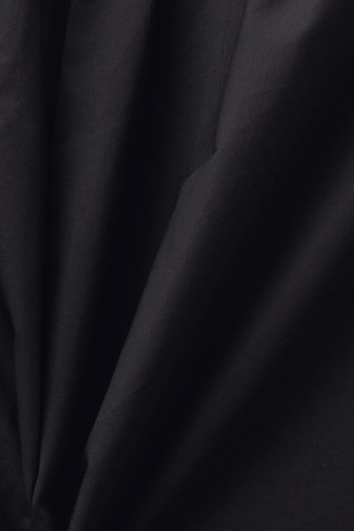 Ärmellose Popeline-Bluse, BLACK, detail image number 4