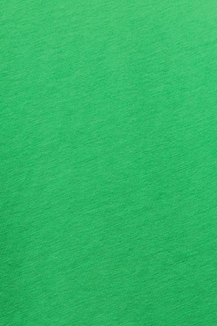 Baumwoll-T-Shirt mit Rundhalsausschnitt, GREEN, detail image number 6