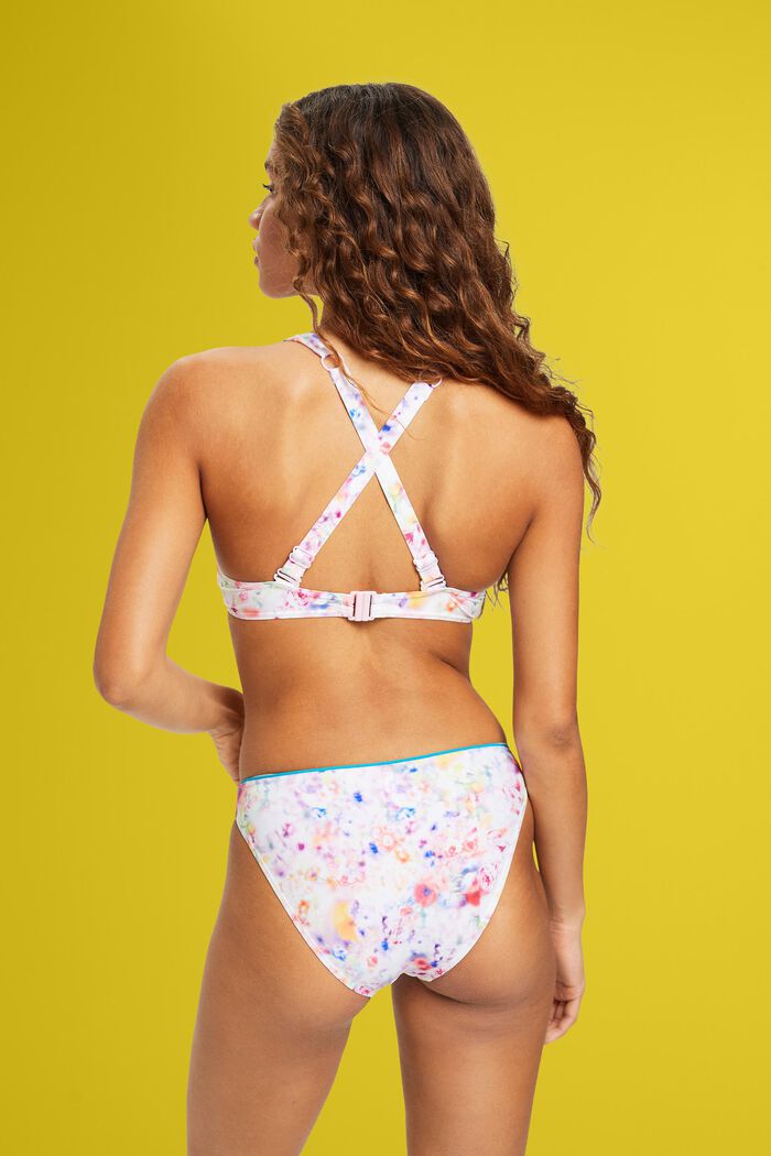 Bikini-Minislip im floralen Design, TEAL BLUE, detail image number 2