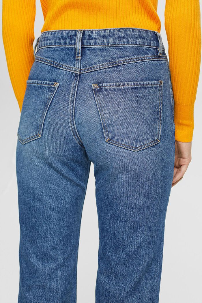 Ausgestellte Cropped-Mid-Rise-Stretchjeans, BLUE MEDIUM WASHED, detail image number 4