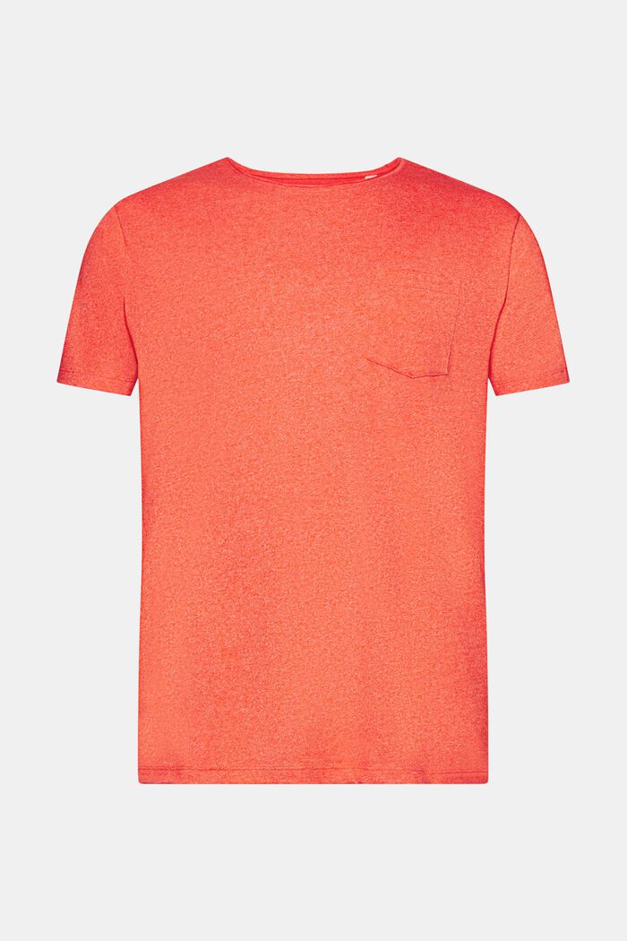 Recycelt: meliertes Jersey-T-Shirt, ORANGE RED, detail image number 6