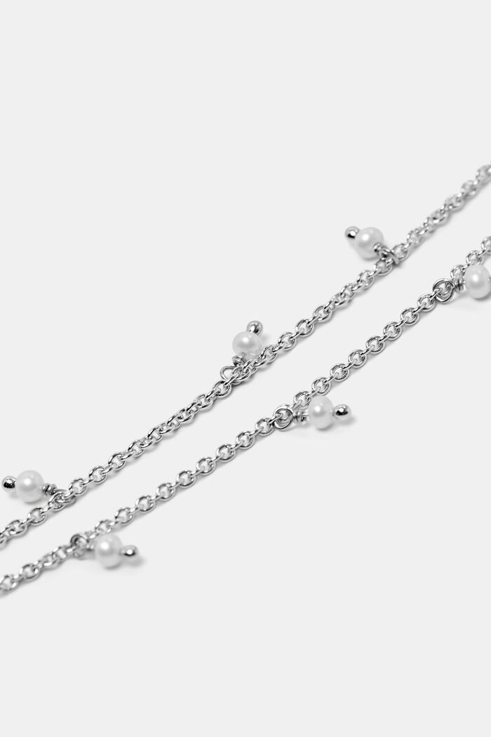 Halskette aus Sterlingsilber mit Perlen, SILVER, detail image number 1