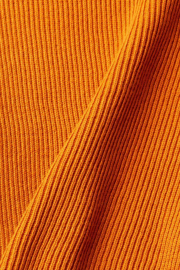 Pullover mit Streifenmuster, 100% Baumwolle, ORANGE, detail image number 5