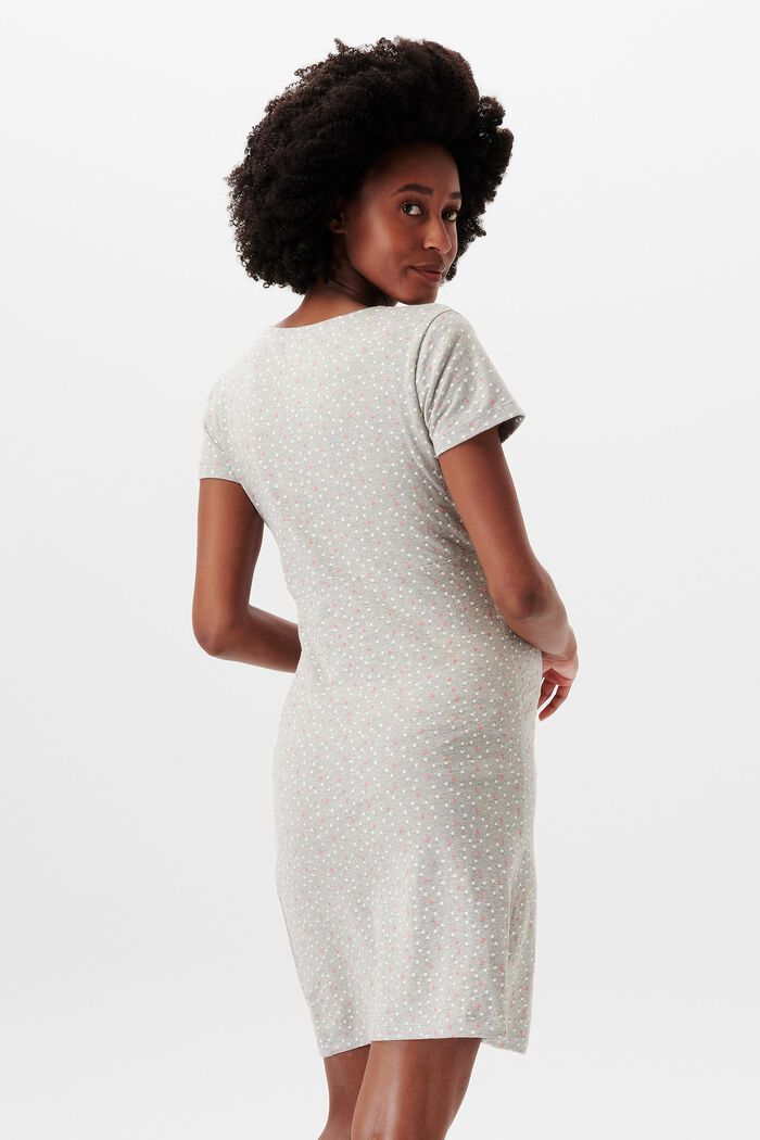 Jersey-Kleid mit Sternen-Print, Bio-Baumwolle, LIGHT GREY MELANGE, detail image number 3