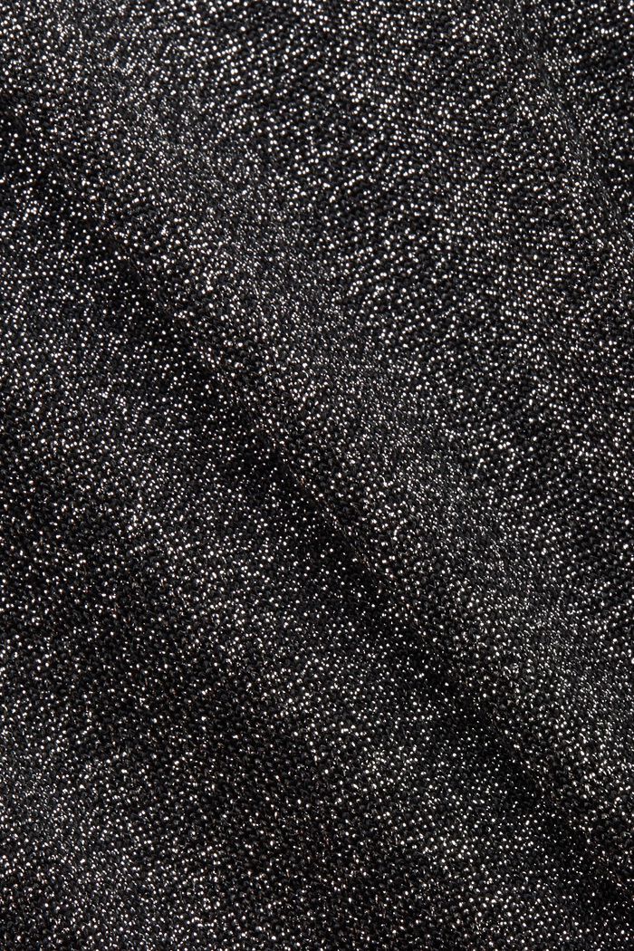 Glitzerndes Mini-Strickkleid, LENZING™ ECOVERO™, BLACK, detail image number 5