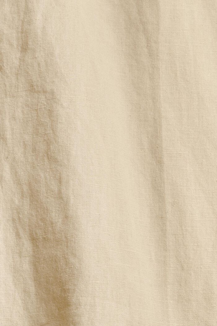 Oversize-Bluse aus Leinenmix, SAND, detail image number 1