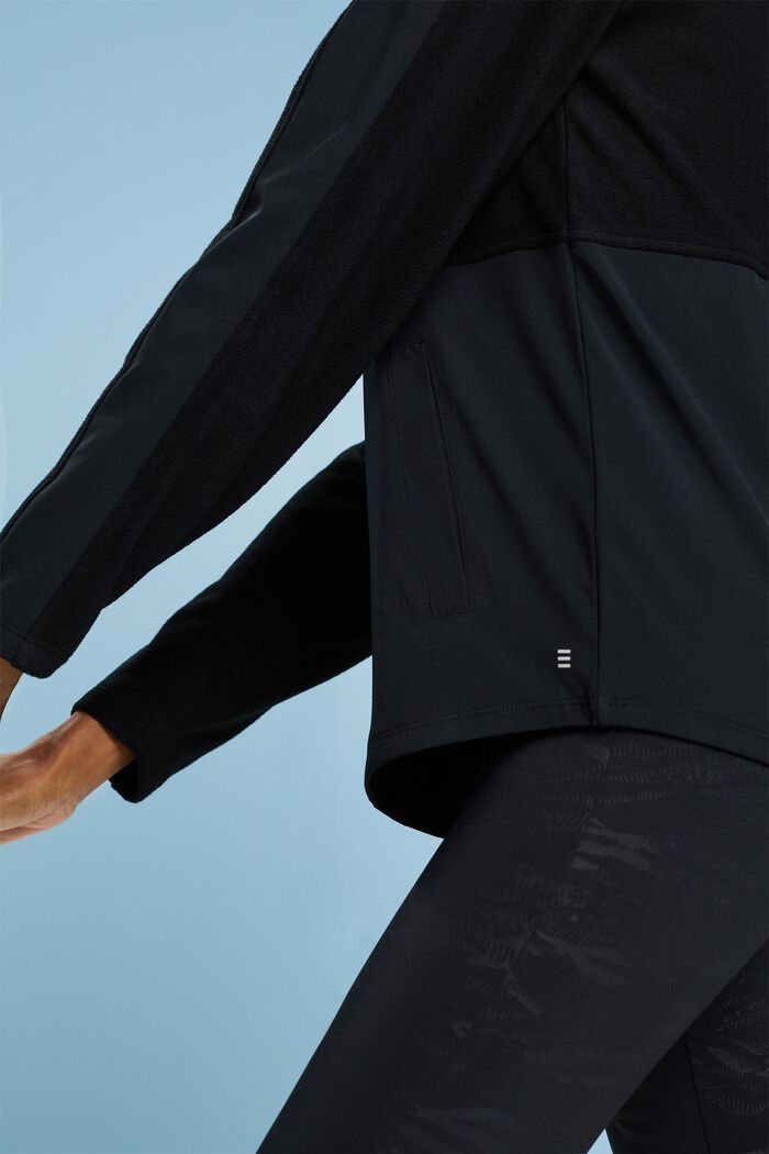 Active Fleece-Sweatshirt, BLACK, detail image number 3