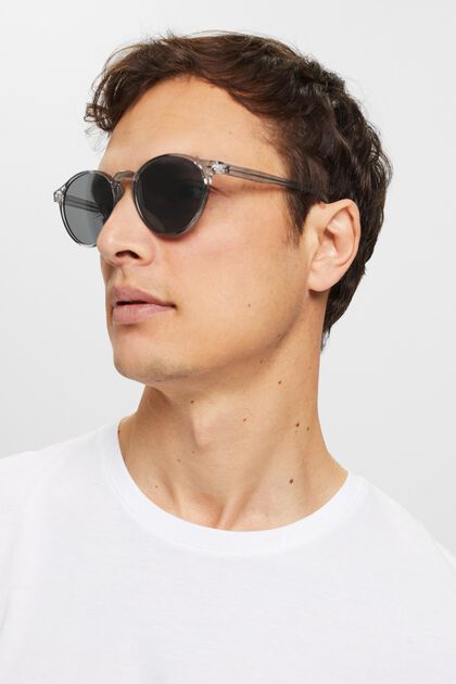 Sonnenbrille mit transparenter runder Fassung