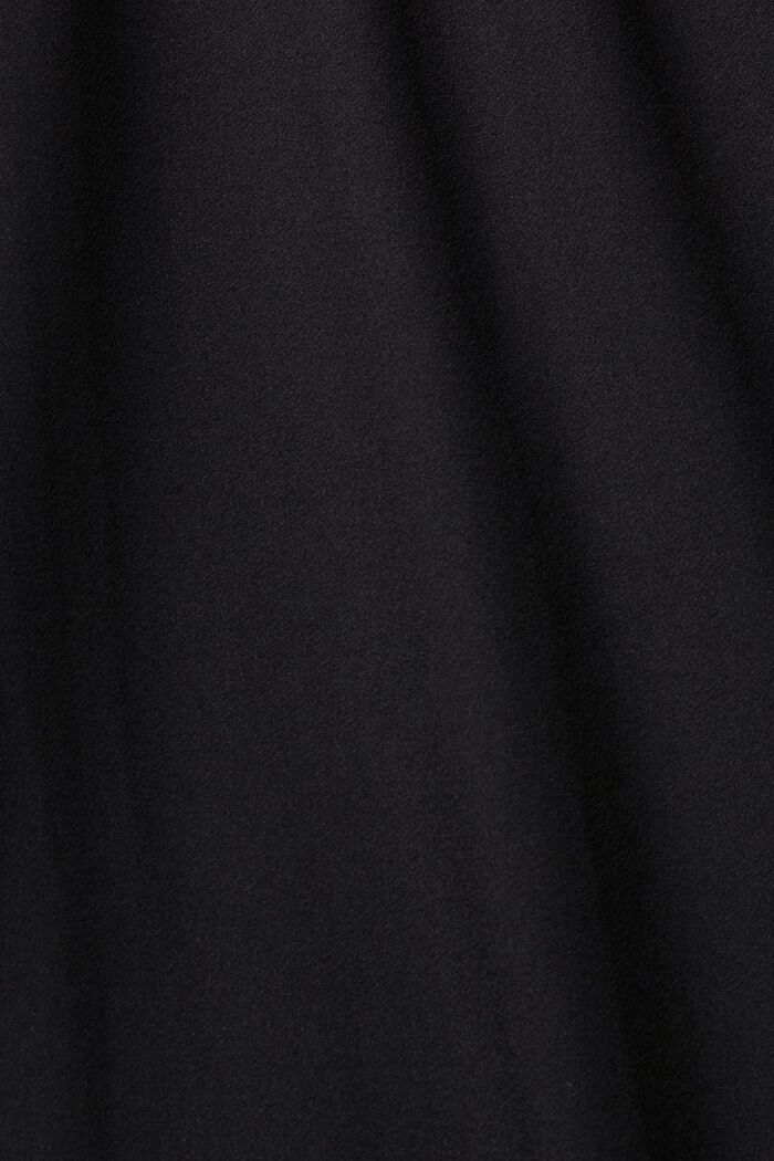 Crêpe-Kleid mit Laser-Cut-Details, BLACK, detail image number 1