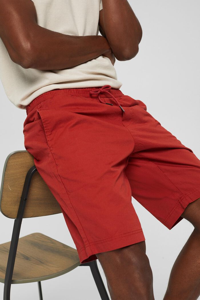 Shorts mit Gummibund, 100% Organic Cotton, RED, detail image number 2