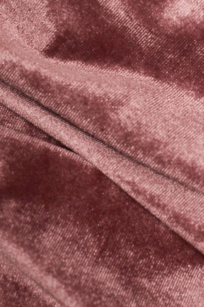 Samthose mit weitem Bein, BORDEAUX RED, detail image number 5