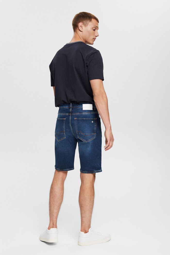 Jeans-Shorts aus Baumwoll-Mix, BLUE DARK WASHED, detail image number 3