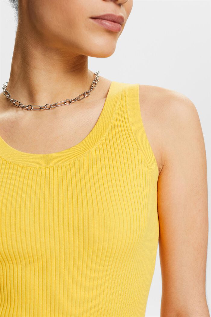 Geripptes Pullover-Tanktop, SUNFLOWER YELLOW, detail image number 3