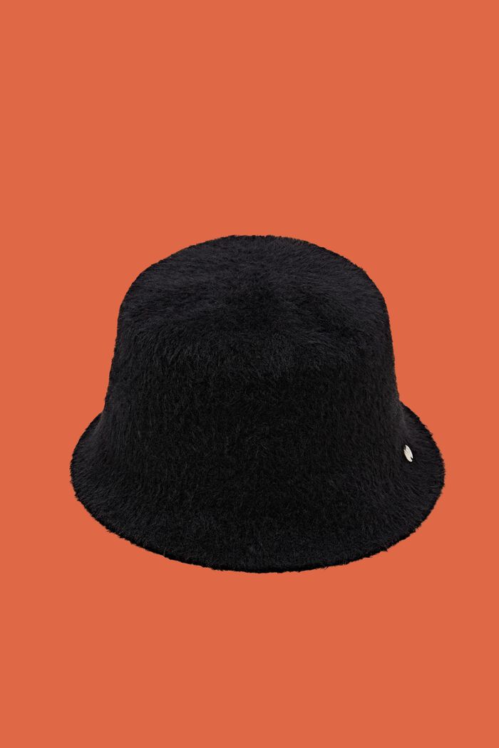 Bucket Hat aus Strick, BLACK, detail image number 0