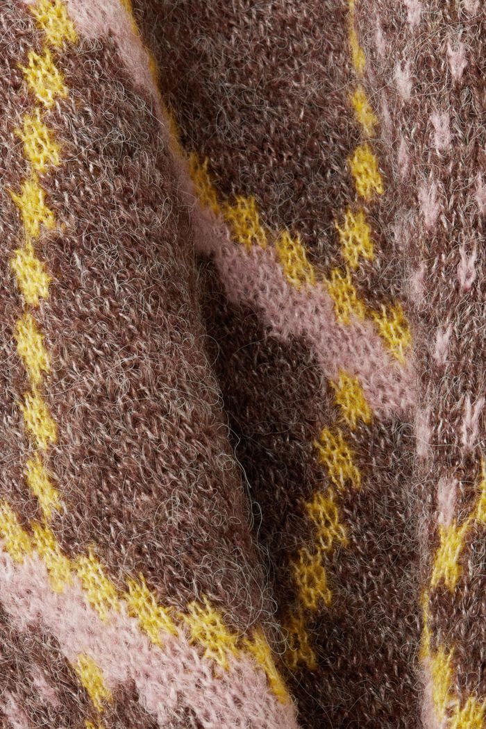 Karierter Pullover aus Wollmix, TOFFEE, detail image number 5