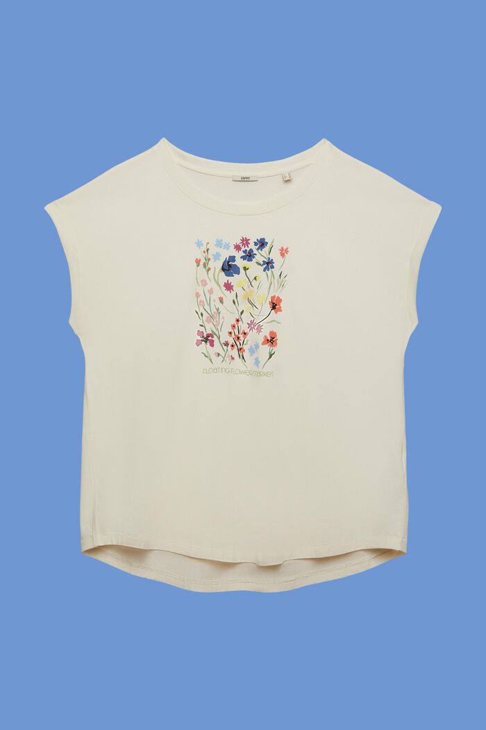 CURVY T-Shirt mit Print vorne, 100 % Baumwolle, ICE, detail image number 6