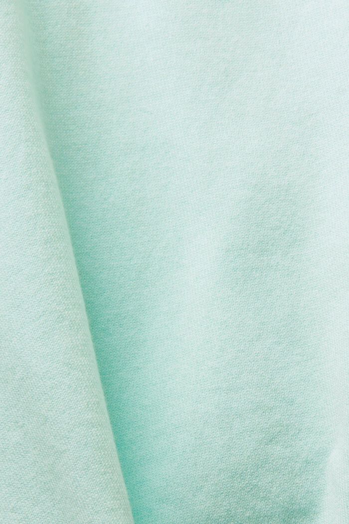 Kurzärmliger zweifarbiger Pullover, LIGHT AQUA GREEN, detail image number 5