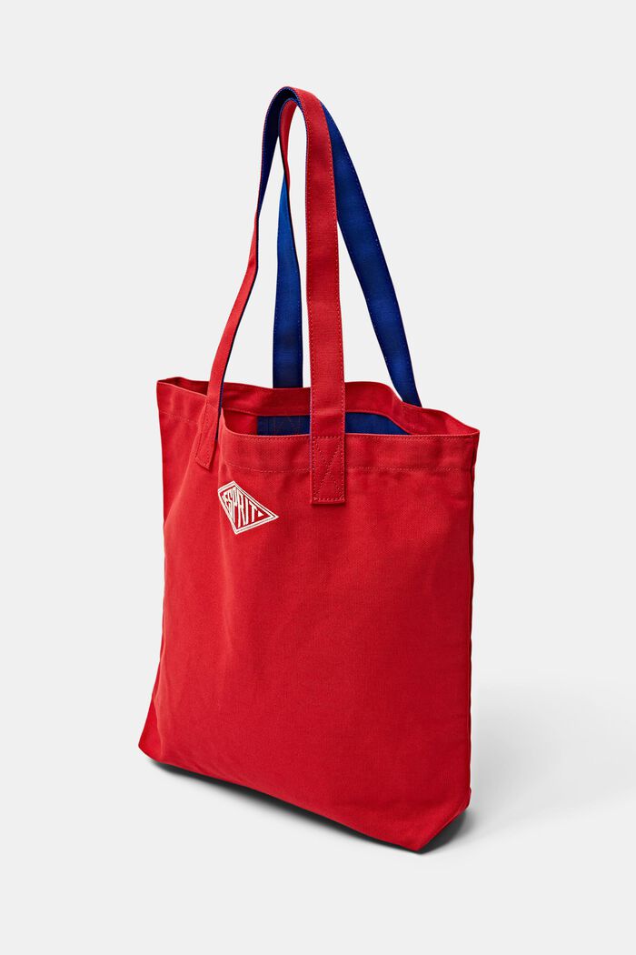 Tote Bag aus Baumwolle mit Logo, DARK RED, detail image number 2