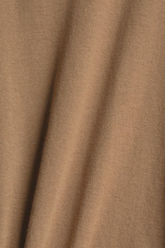 Mit TENCEL™: Poloshirt in Strick-Optik, CARAMEL, detail image number 4