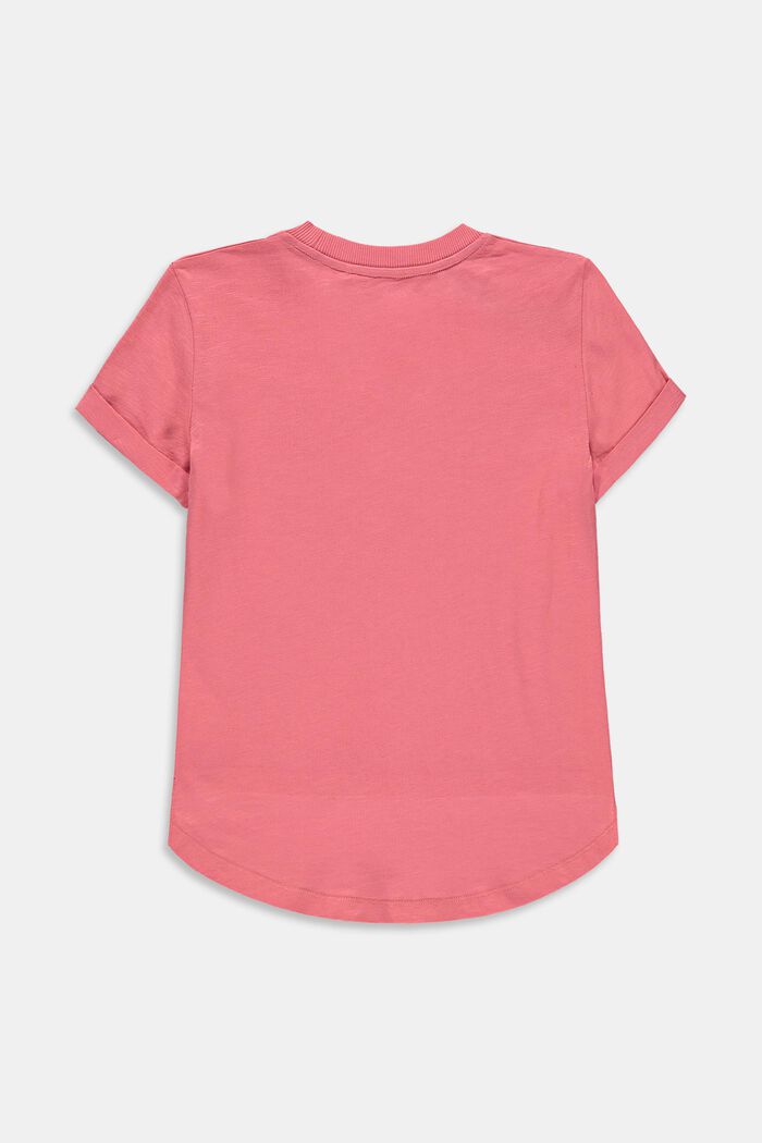 Slub-T-Shirt mit Print, 100% Baumwolle, CORAL, detail image number 1