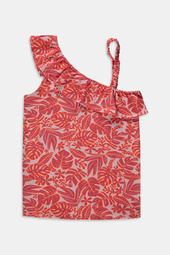 Shirt mit tropischem Muster, ORANGE RED, detail image number 1