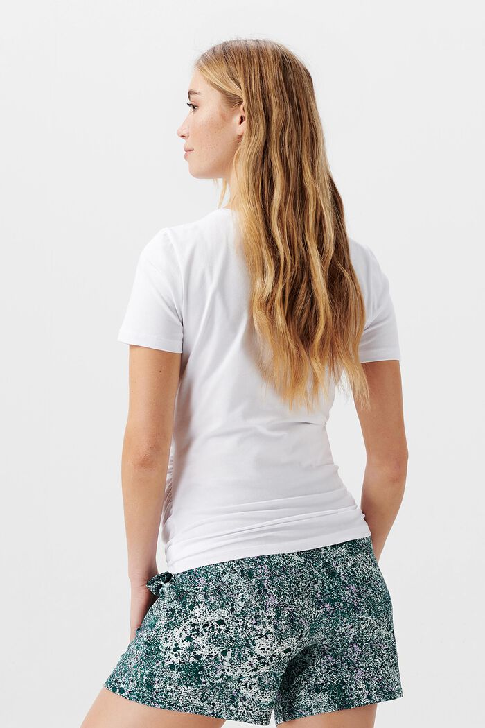 T-Shirt mit Blumenprint, Bio-Baumwolle, BRIGHT WHITE, detail image number 1