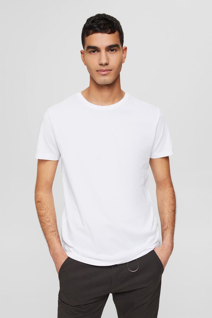 5er Pack: Jersey-Shirts, Organic Cotton, WHITE, detail image number 0