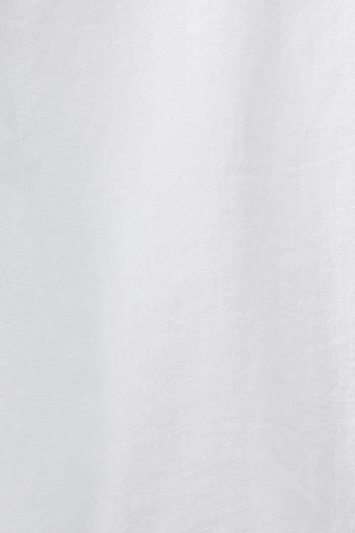 Bluse aus nachhaltiger Baumwolle mit kurzen Ärmeln, WHITE, detail image number 4