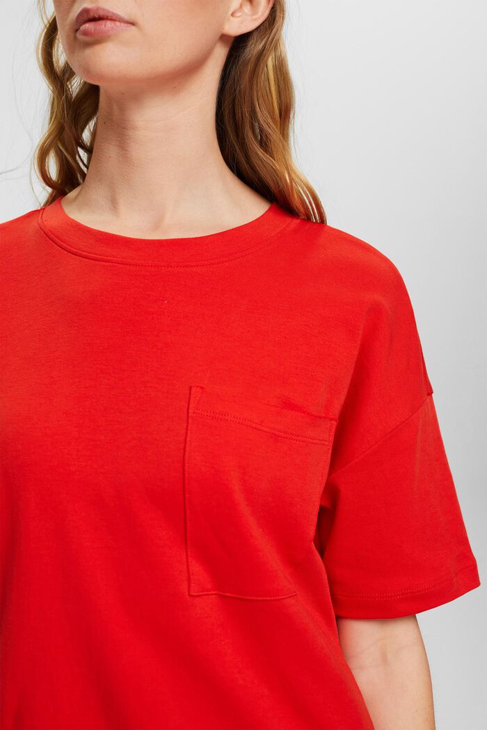T-Shirt mit Brusttasche, ORANGE RED, detail image number 3