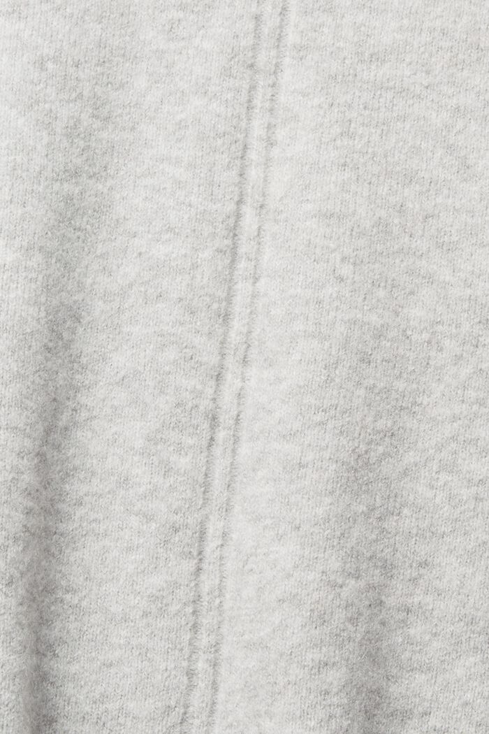 Mit Wolle: flauschiger Pullover mit Stehkragen, LIGHT GREY, detail image number 1