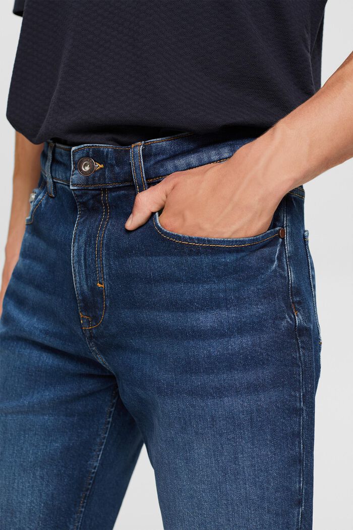 Jeans-Shorts aus Baumwoll-Mix, BLUE DARK WASHED, detail image number 2
